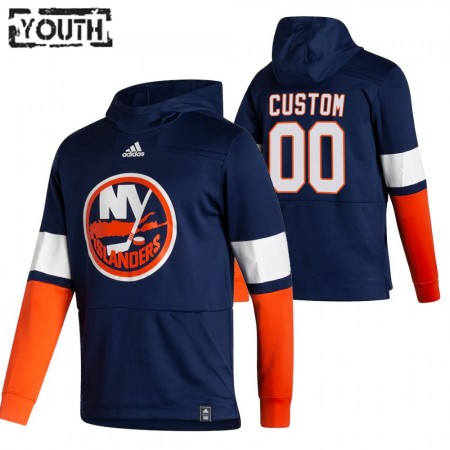 Barn New York Islanders med eget tryck 2020-21 Reverse Retro Pullover Hooded Sweatshirt